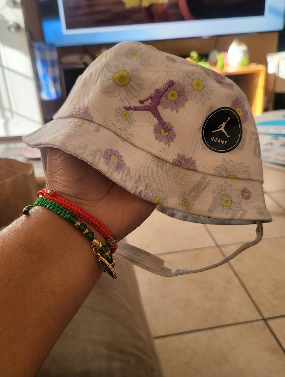 Jordan Infant Purple Daisy Bucket Hat